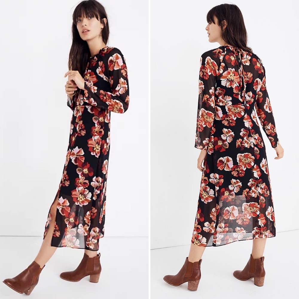 🆕Madewell Shirred Midi Dress in French Rose Sz S